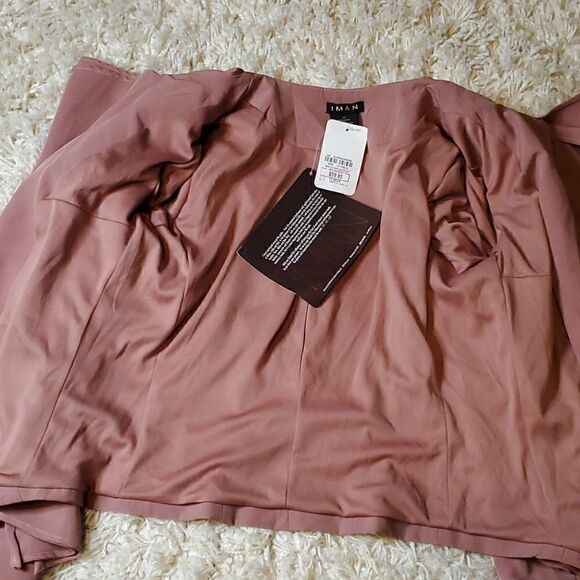 IMAN Global Chic Cascading Blazer with Gold Zipper - Picture 4 of 9